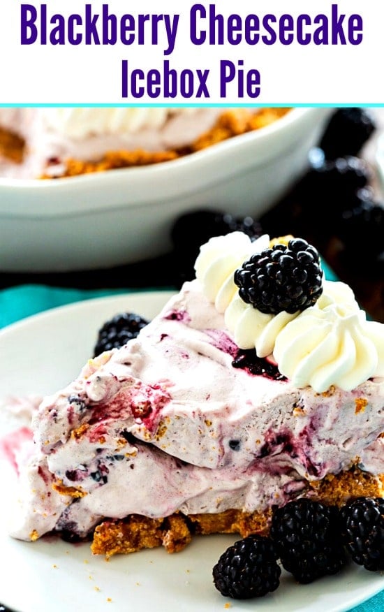 Blackberry Cheesecake Icebox Pie