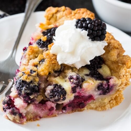 Blackberry Cream Pie - Spicy Southern Kitchen