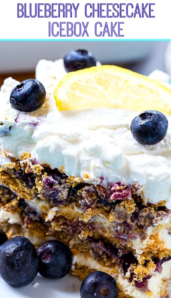 Blueberry Cheesecake Icebox Cake 