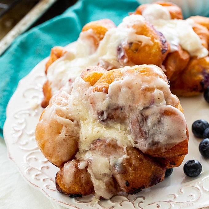 Blueberry Fritters with Browned Butter Glaze