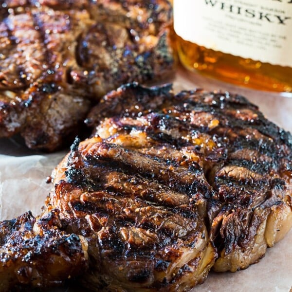 Grilled Bourbon Steaks