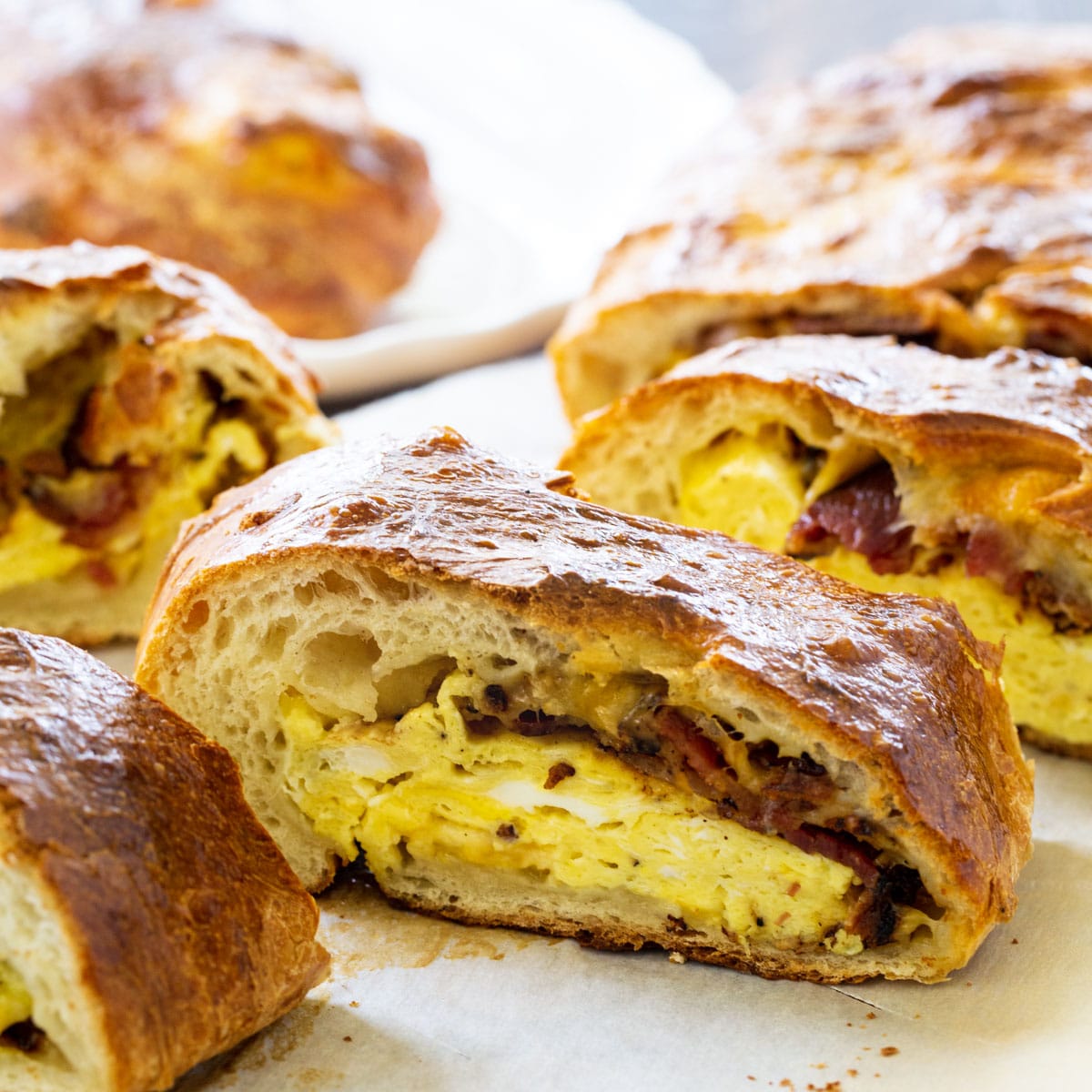 Slices of Breakfast Stromboli