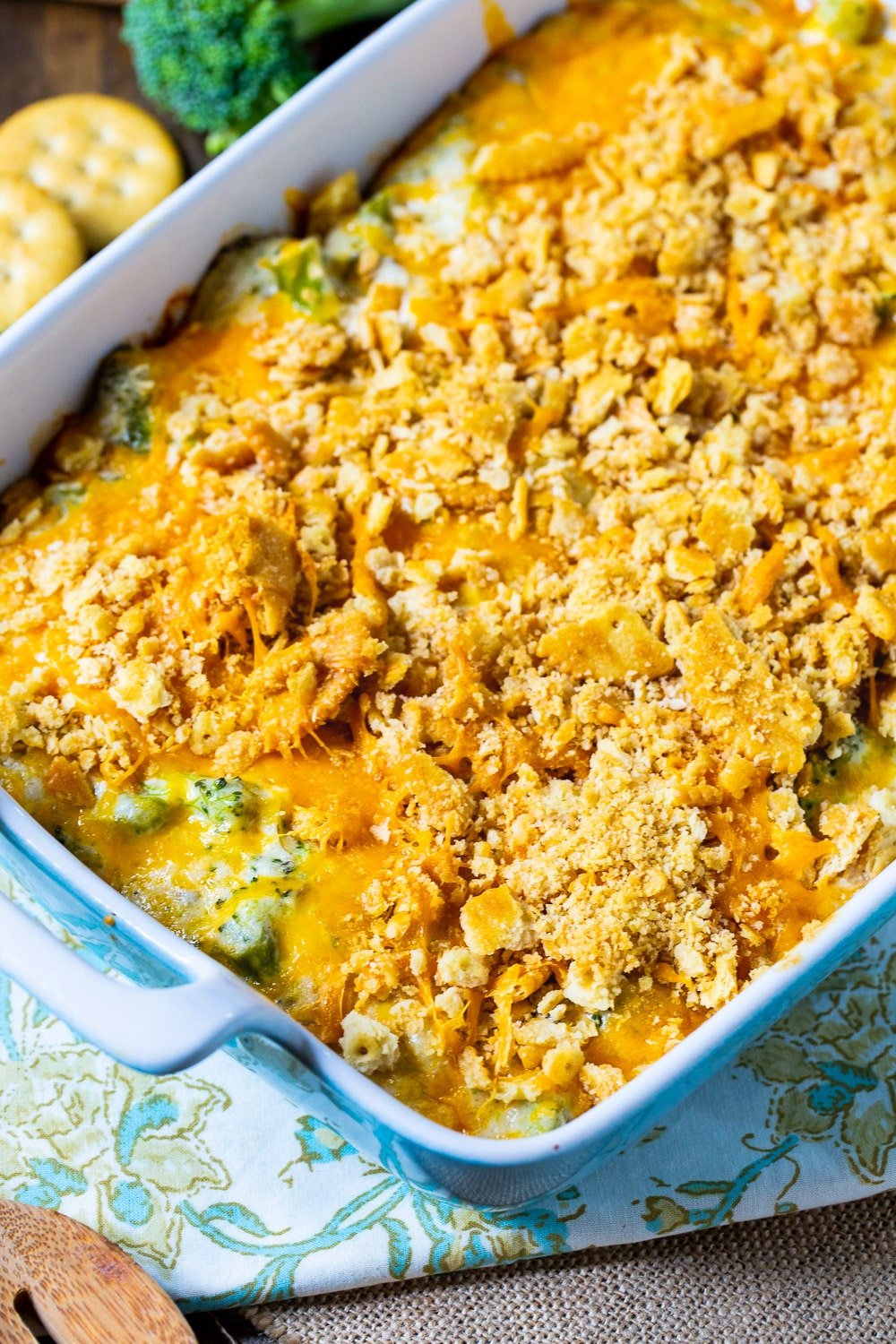 Broccoli Casserole in a baking dish.