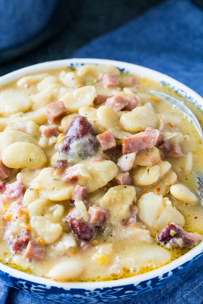 Creamy Butter Beans with Ham