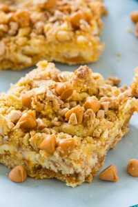 Butterscotch Toffee Cheesecake Bars