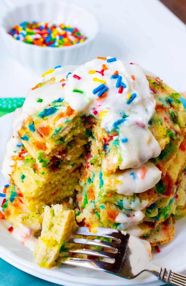 Cake Batter Pancakes Recipe Spicy Southern Kitchen