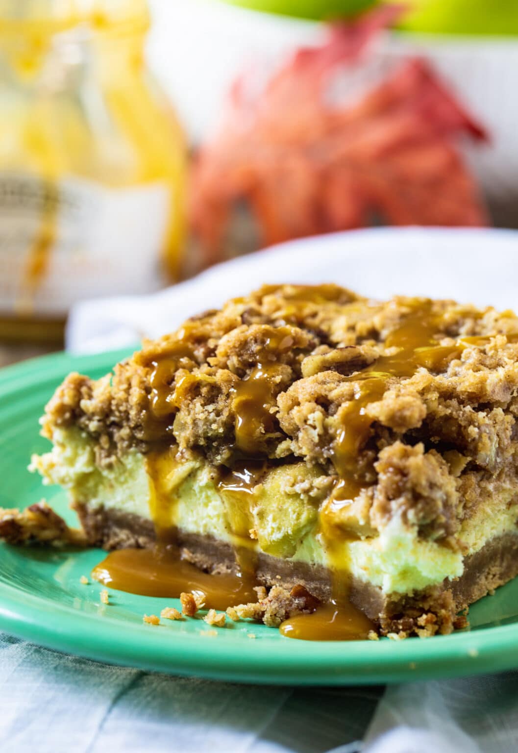 Caramel-Apple Cheesecake Bars - Spicy Southern Kitchen