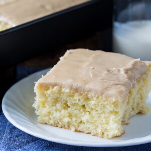 Buttermilk Sheet Cake with Caramel Icing
