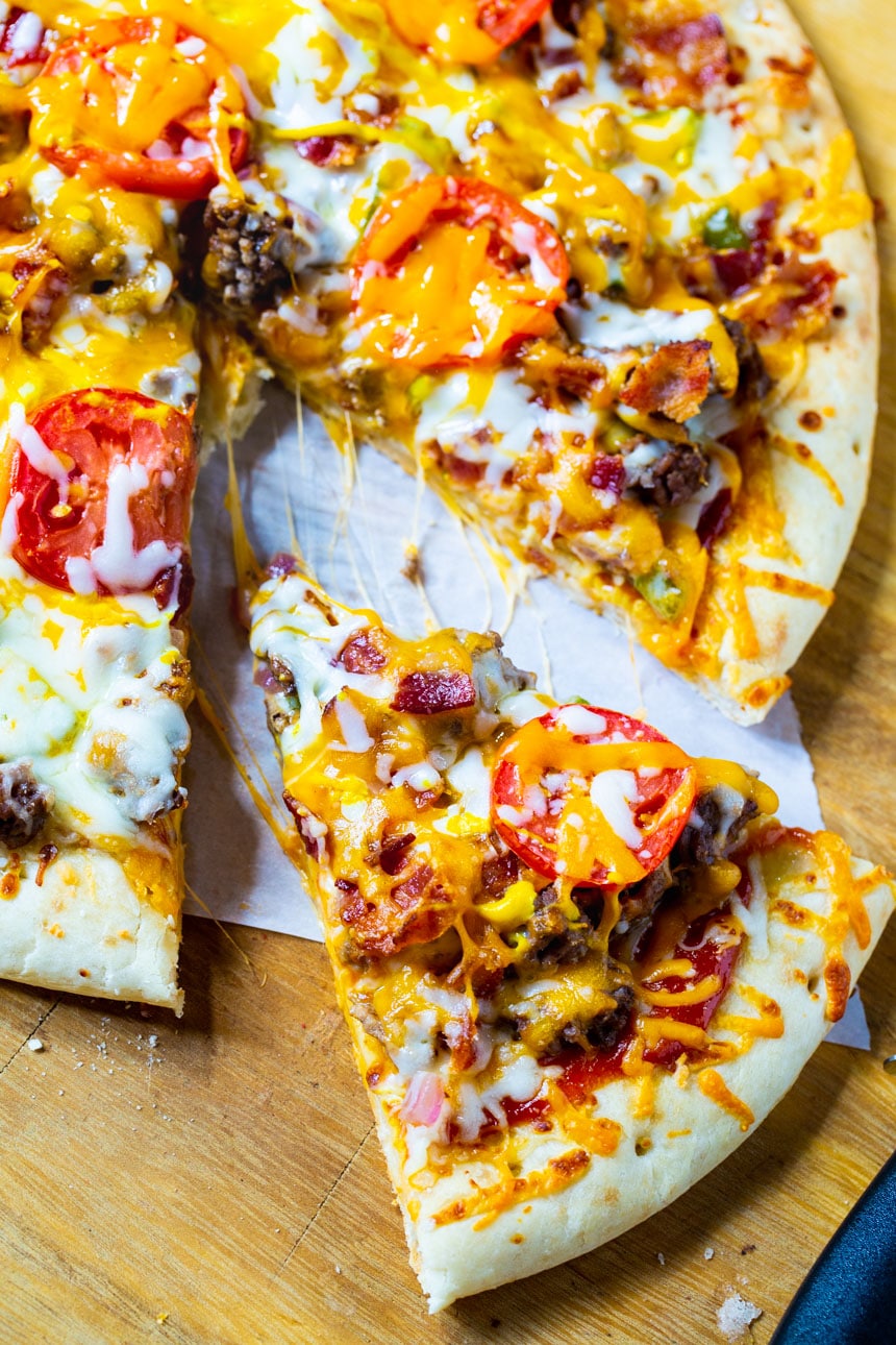 Cheeseburger Pizza Spicy Southern Kitchen