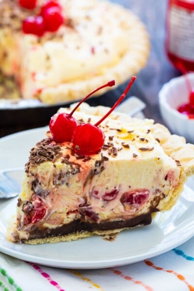 Cherry Almond Mousse Pie - Spicy Southern Kitchen