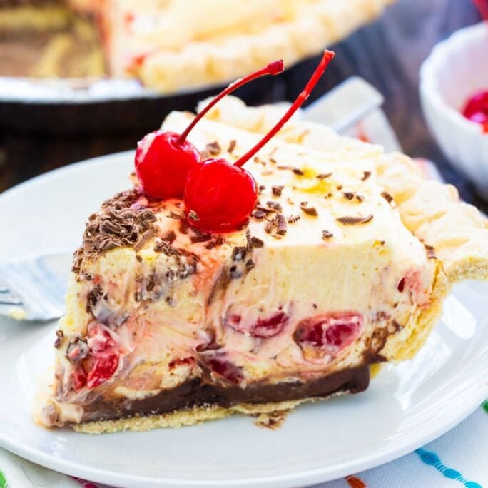 Cherry Almond Mousse Pie - Spicy Southern Kitchen