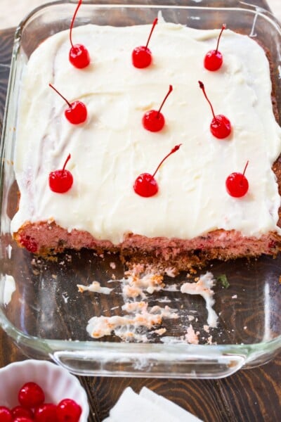 Cherry Sheet Cake - Spicy Southern Kitchen