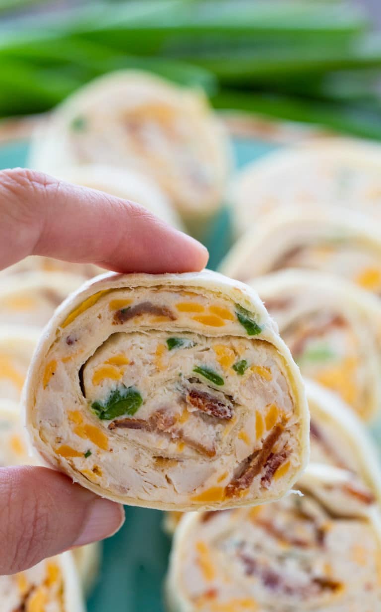 Chicken, Bacon and Cheddar Pinwheels