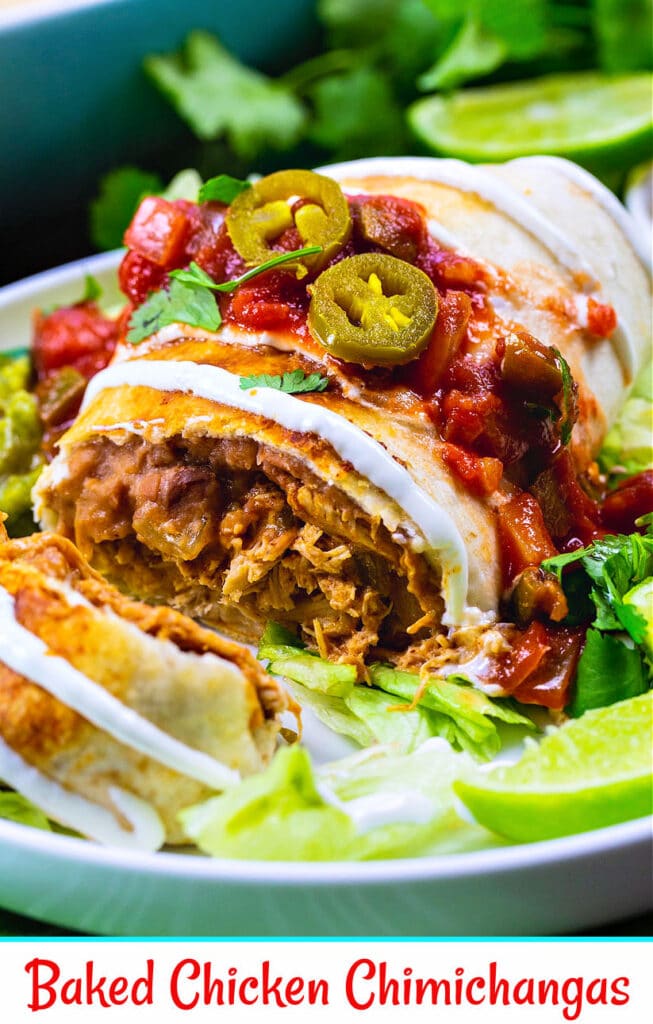 Baked Chicken Chimichangas - Spicy Southern Kitchen