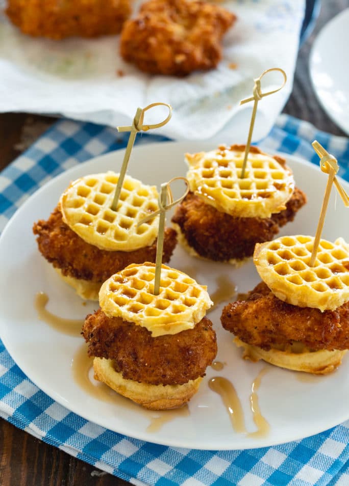 Chicken and Waffle Sliders Spicy Southern Kitchen