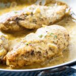 Chicken with Creole Mustard Sauce in a skillet