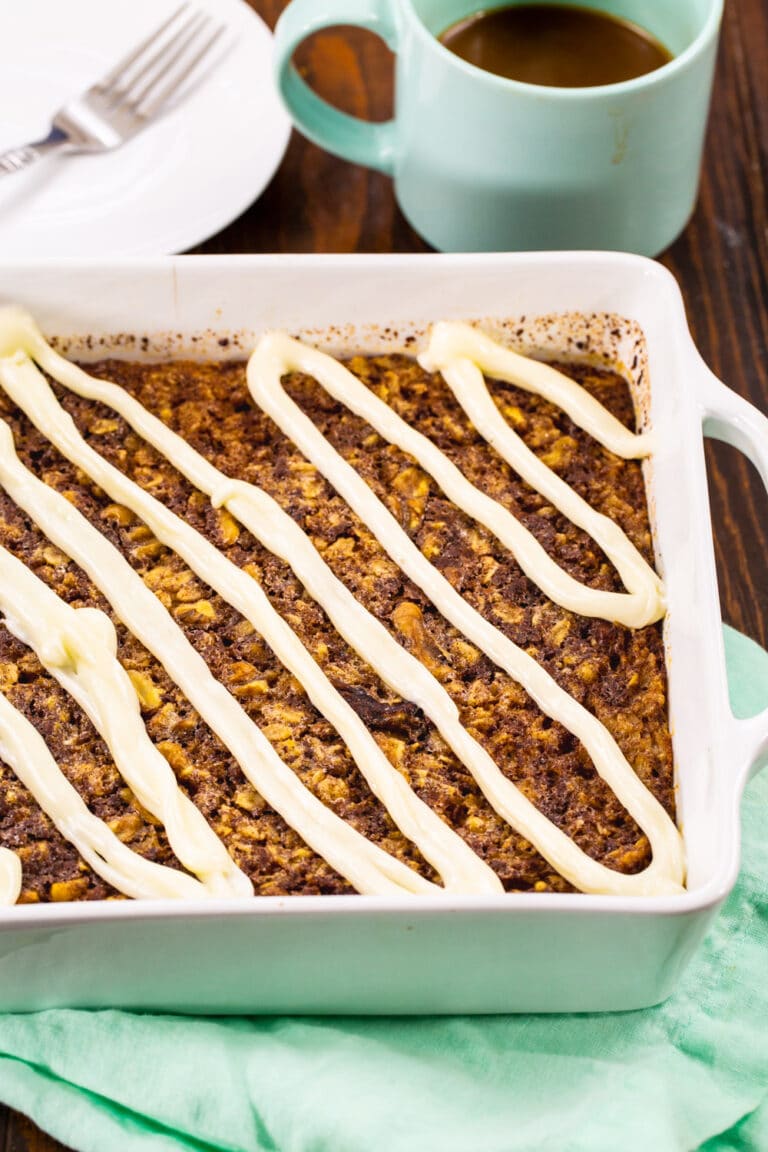 Cinnamon Roll Baked Oatmeal Spicy Southern Kitchen