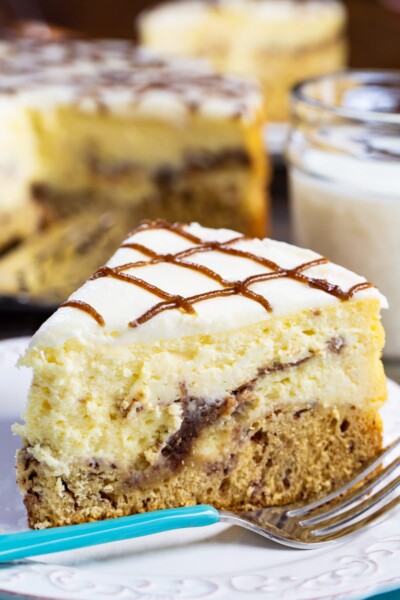 Cinnamon Roll Cheesecake - Spicy Southern Kitchen