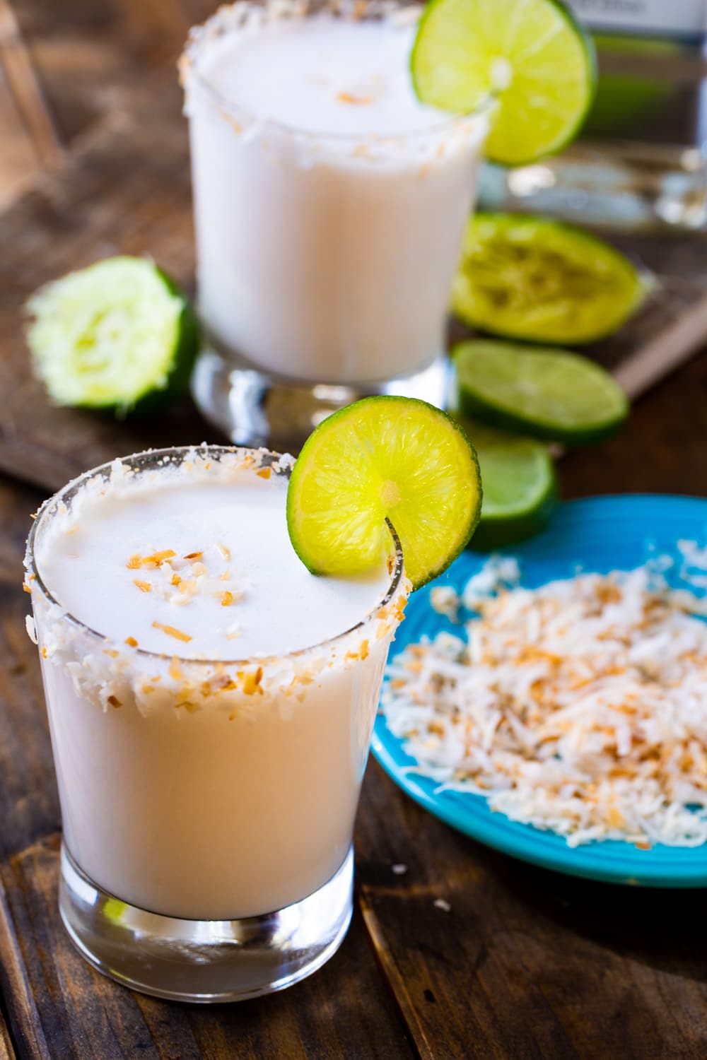 Two Coconut Margaritas.