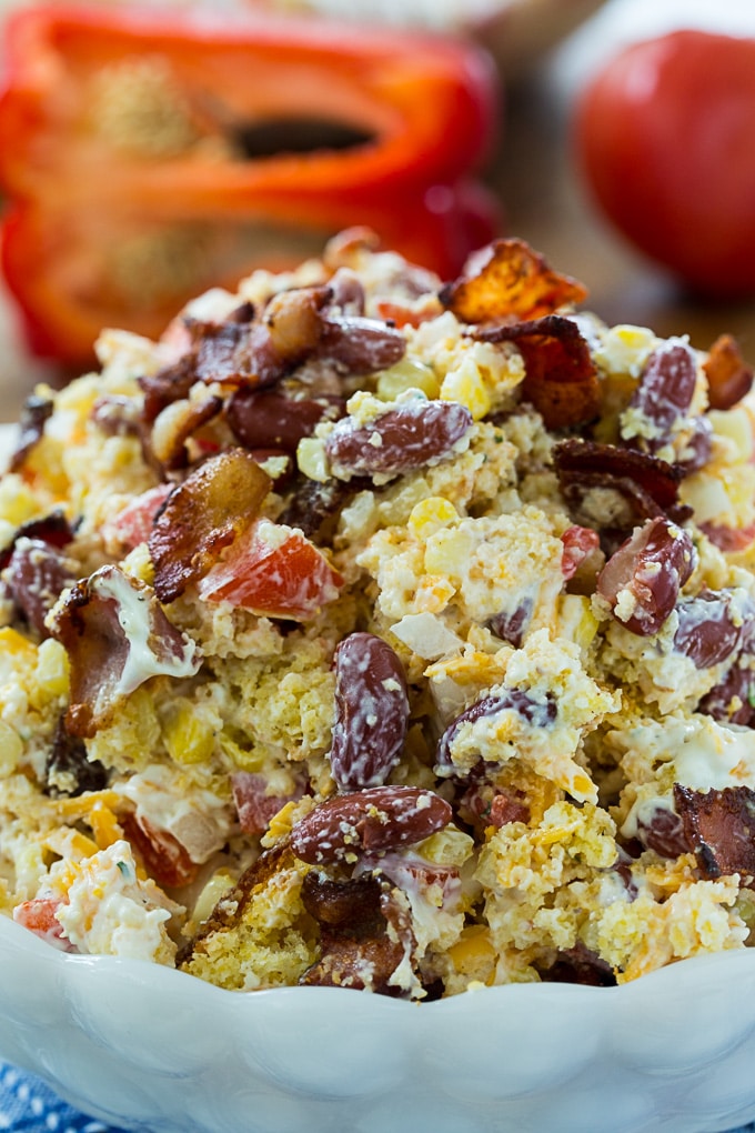 Southern Cornbread Salad - Spicy Southern Kitchen