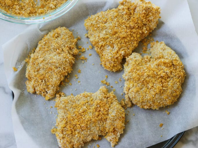 Cornflake Crusted Chicken Sandwiches - Spicy Southern Kitchen