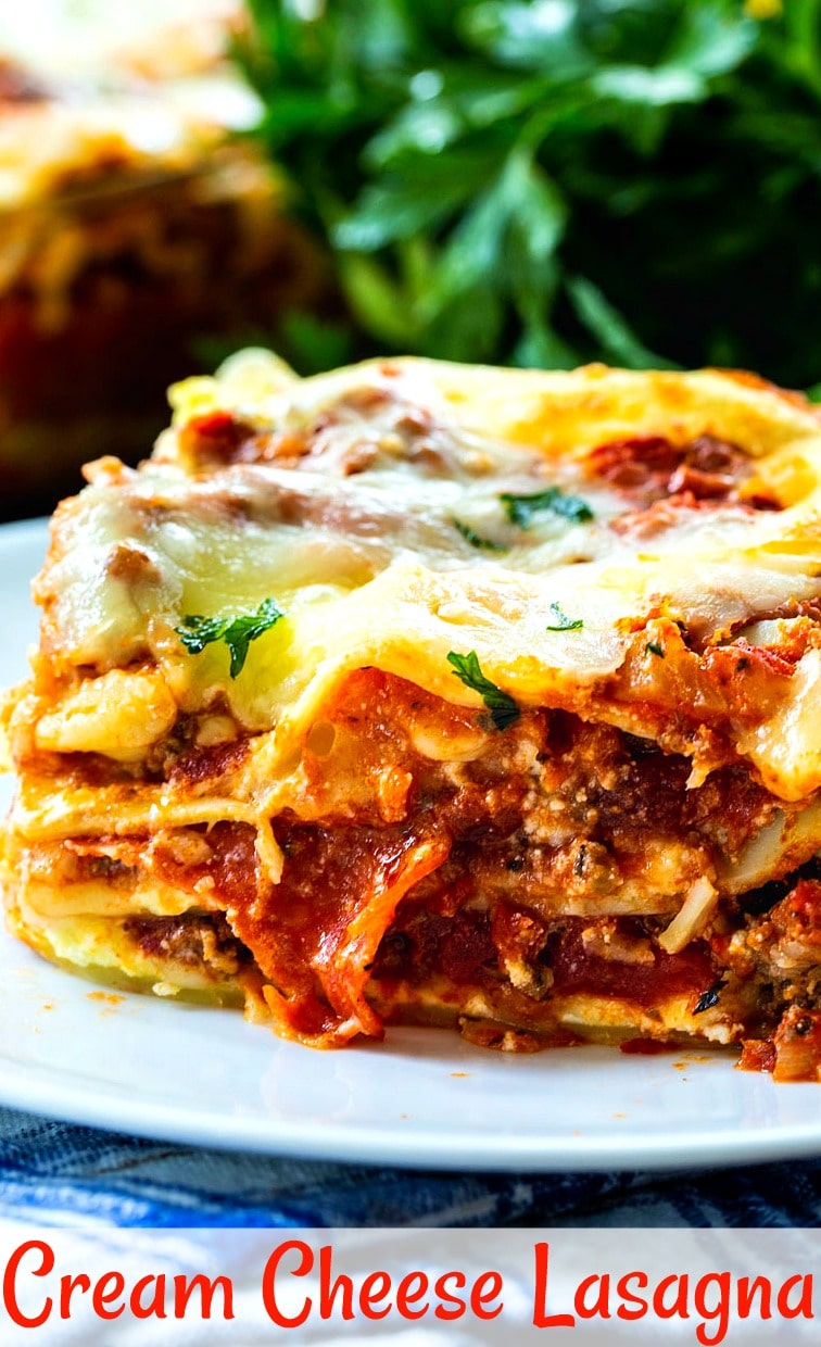 Close-up of Cream Cheese Lasagna