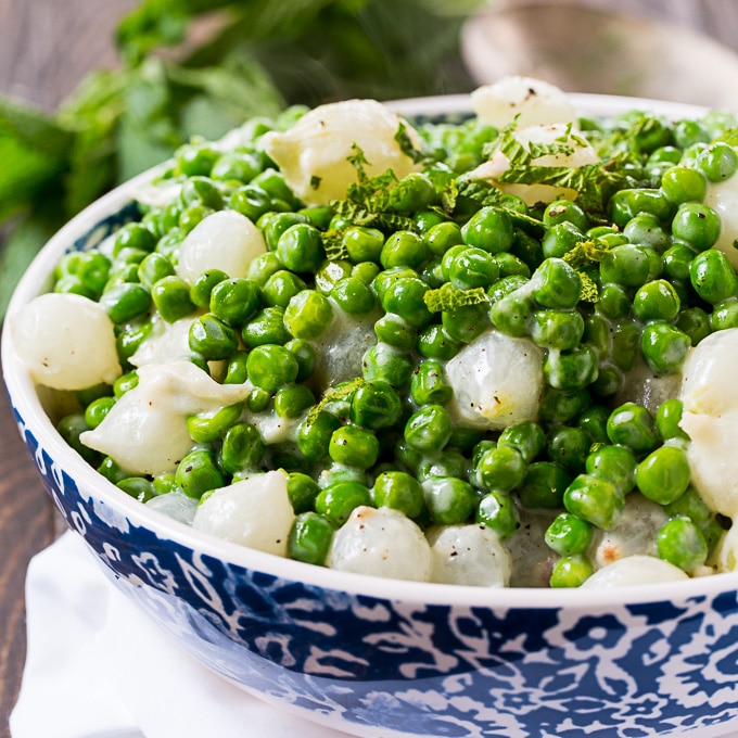 Creamed Peas and Pearl Onions