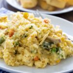 Chicken and Rice Casserole on a plate