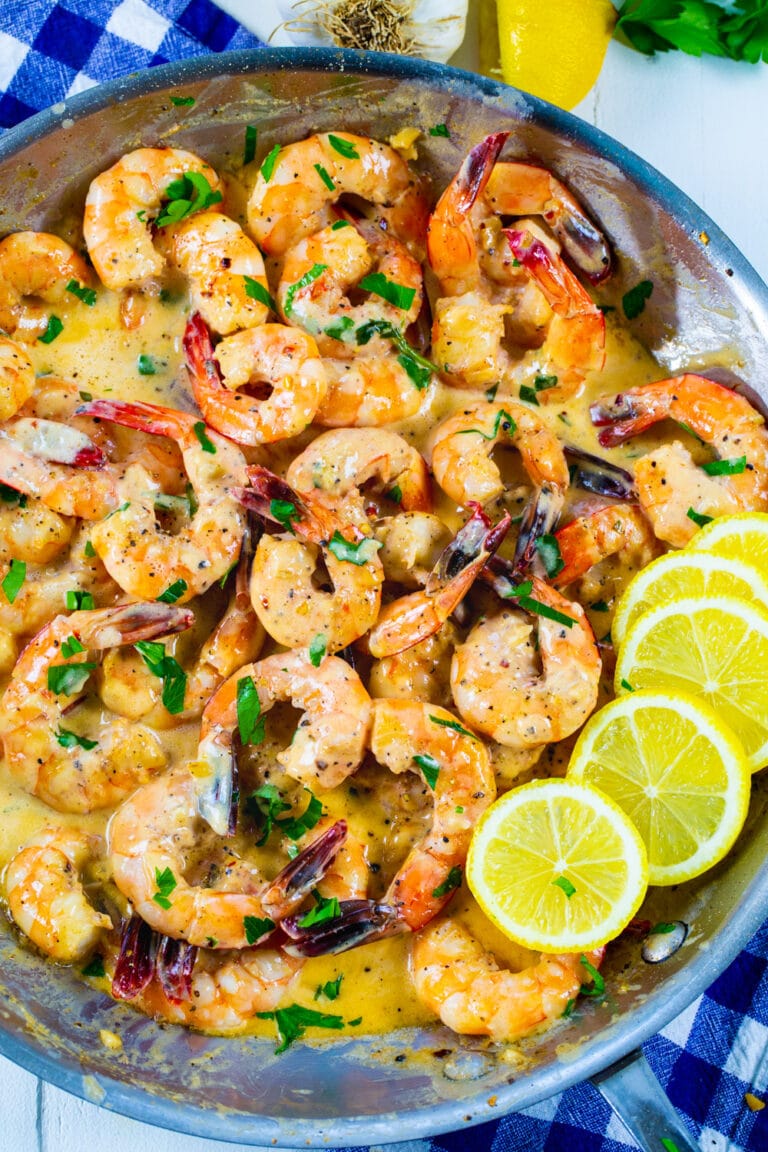 Creamy Lemon Garlic Butter Shrimp - Spicy Southern Kitchen