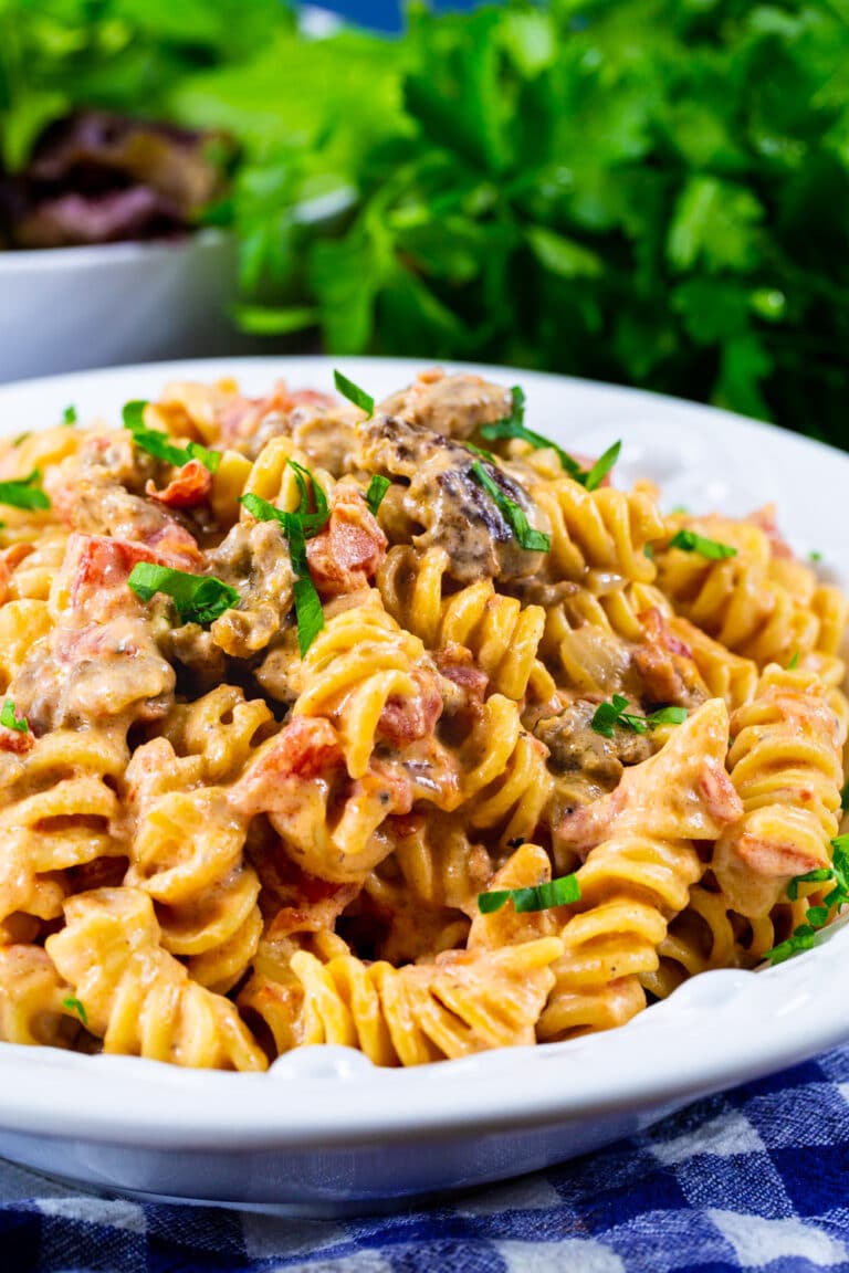 Creamy Rotel Pasta with Sausage Spicy Southern Kitchen