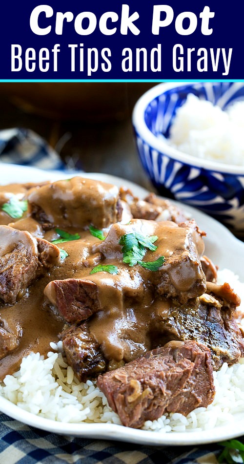 Slow Cooker Beef Tips and Gravy
