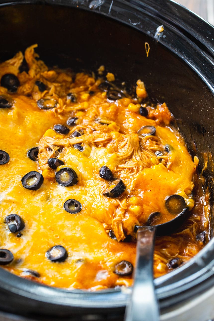 Crock Pot Chicken Enchilada Casserole Spicy Southern Kitchen