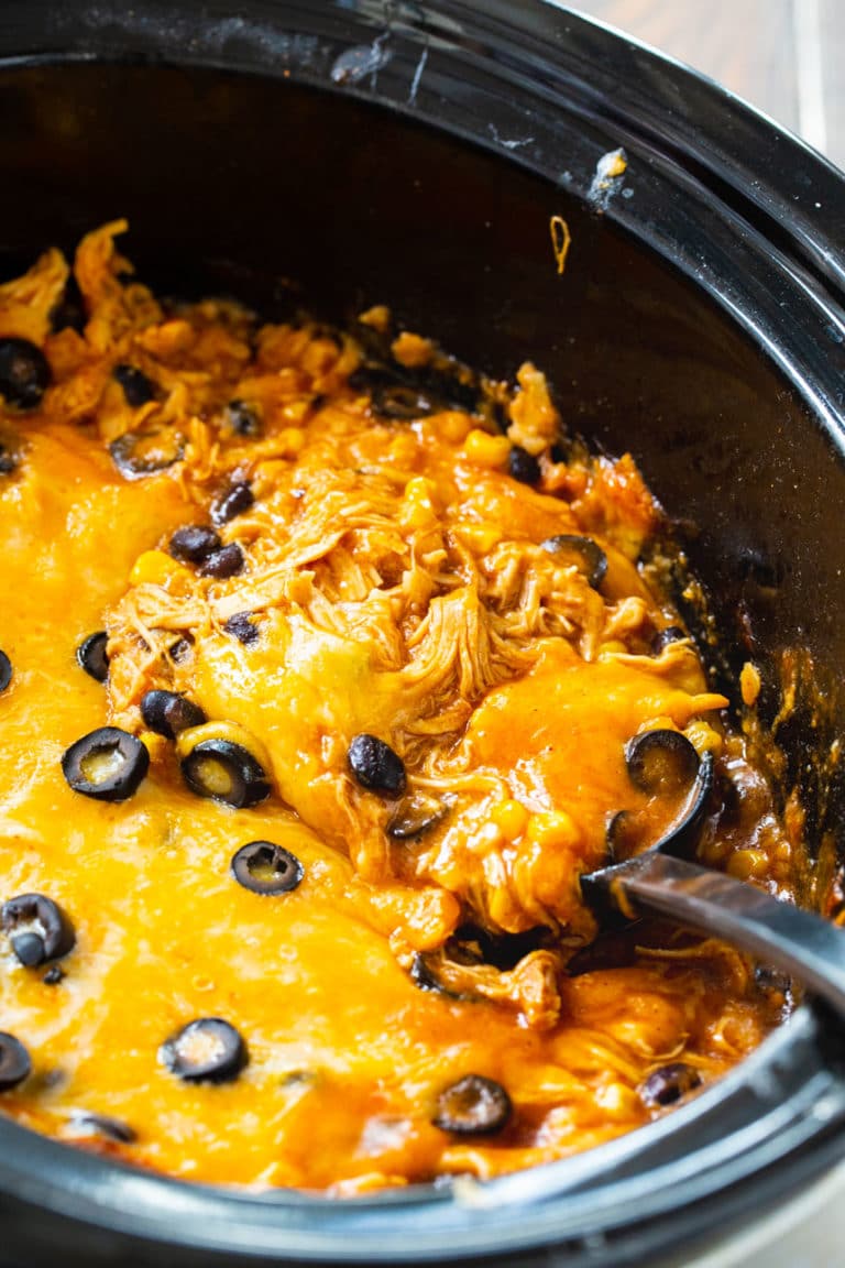 Crock Pot Chicken Enchilada Casserole Spicy Southern Kitchen