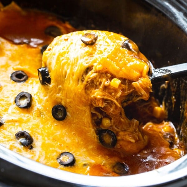 Slow Cooker Chicken Enchilada Casserole