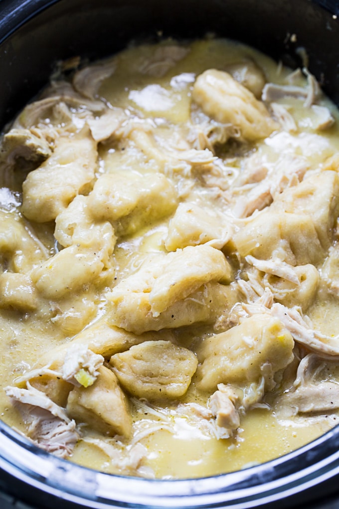 Easy Crock Pot Chicken and Dumplings - Spicy Southern Kitchen