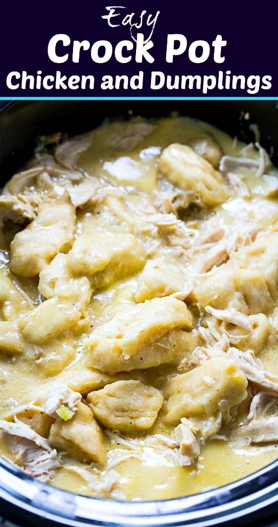 Easy Crock Pot Chicken and Dumplings #slowcooker #chicken #southernfood