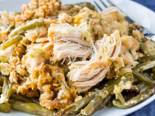 Crock Pot Chicken And Stuffing With Green Beans Spicy Southern Kitchen