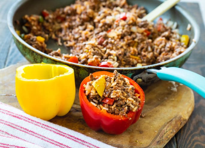 Slow Cooker Stuffed Peppers - Spicy Southern Kitchen