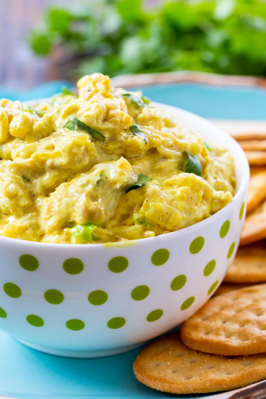 Curried Crab Dip in a bowl.