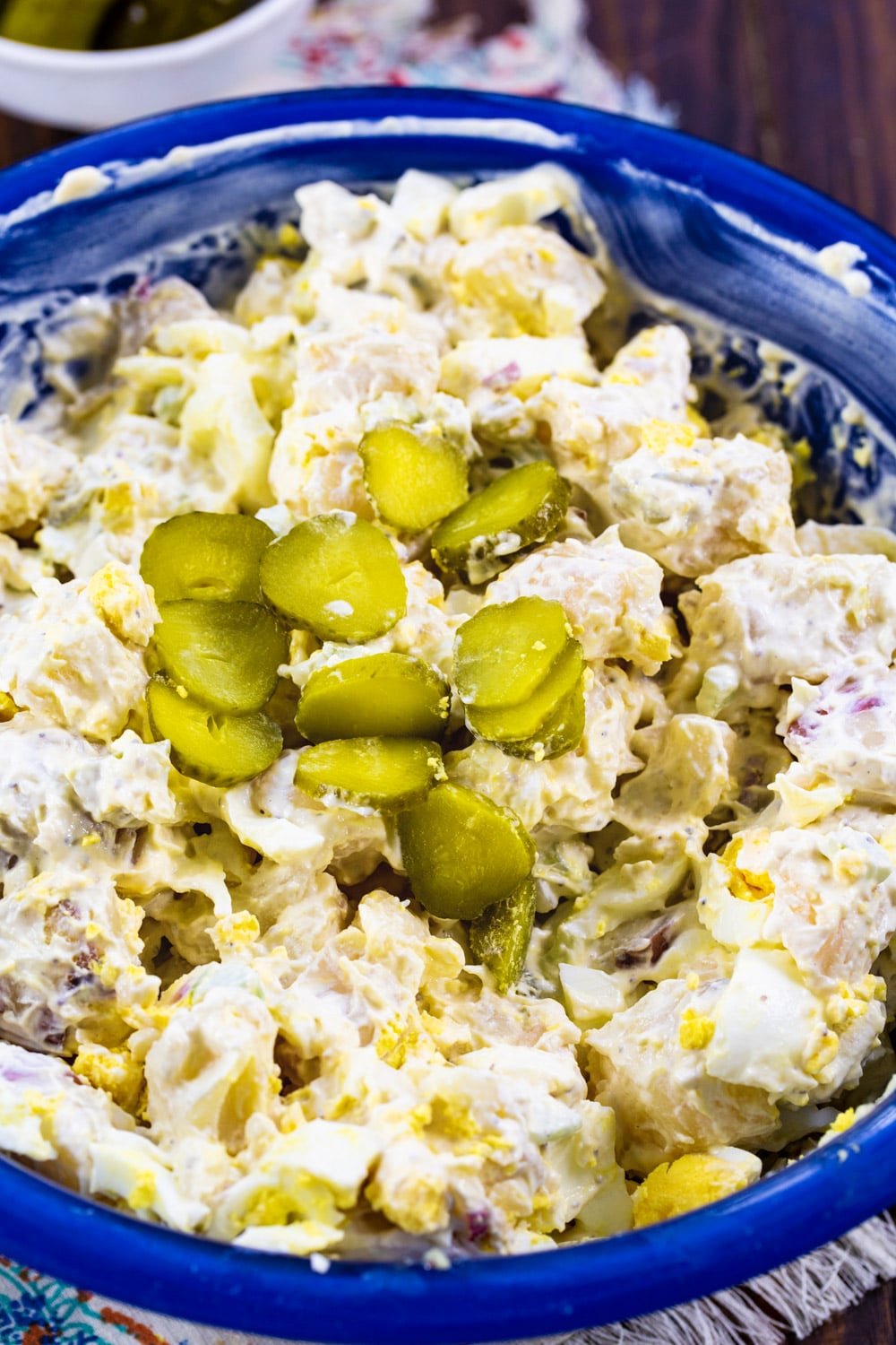 Close-up of Dill Pickle Potato Salad.