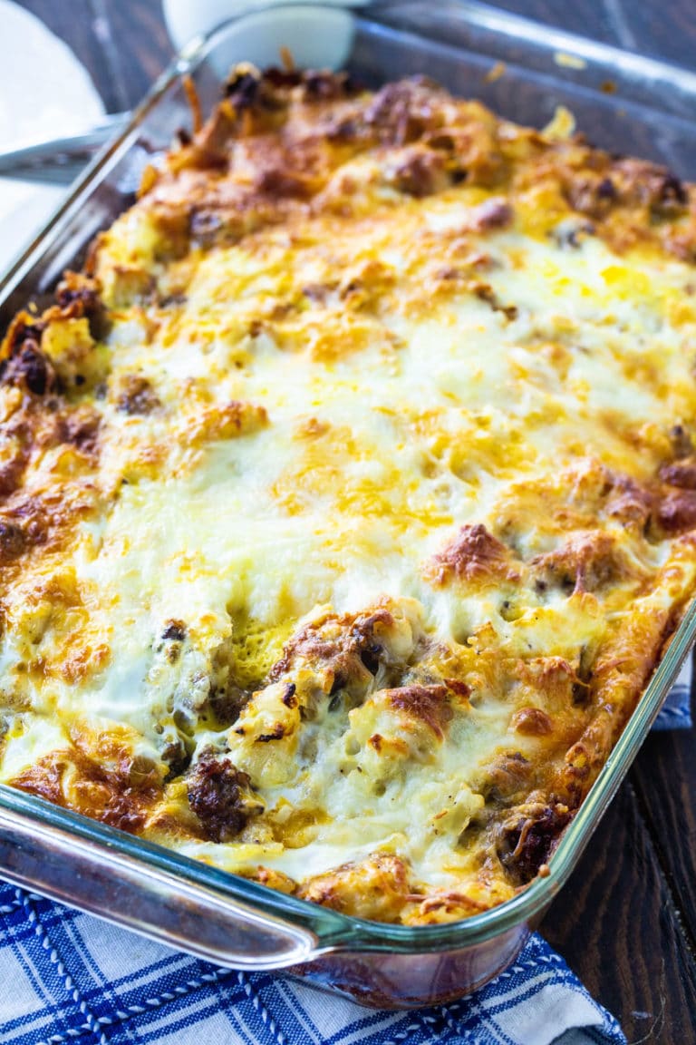 Sausage and Cheese English Muffin Casserole Spicy