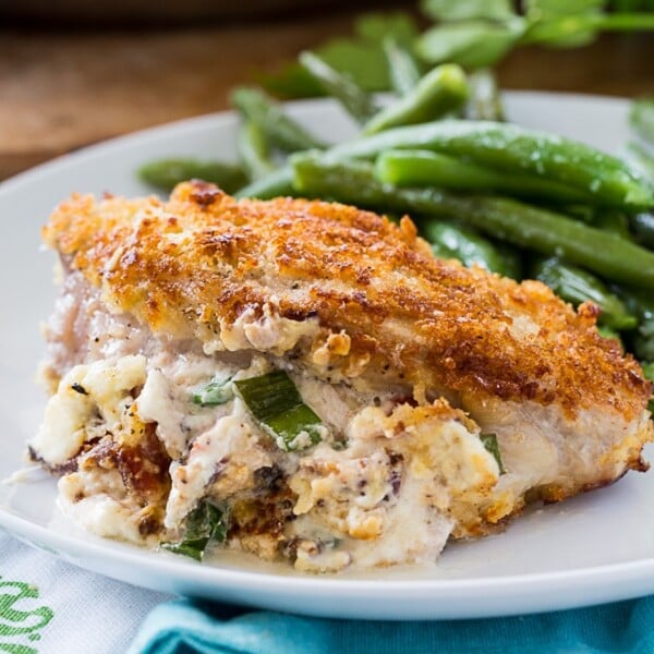 Garlic Parmesan Stuffed Pork Chops