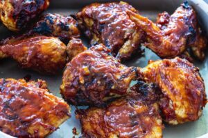 BBQ Grilled Chicken in a pan
