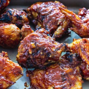 BBQ Grilled Chicken in a pan