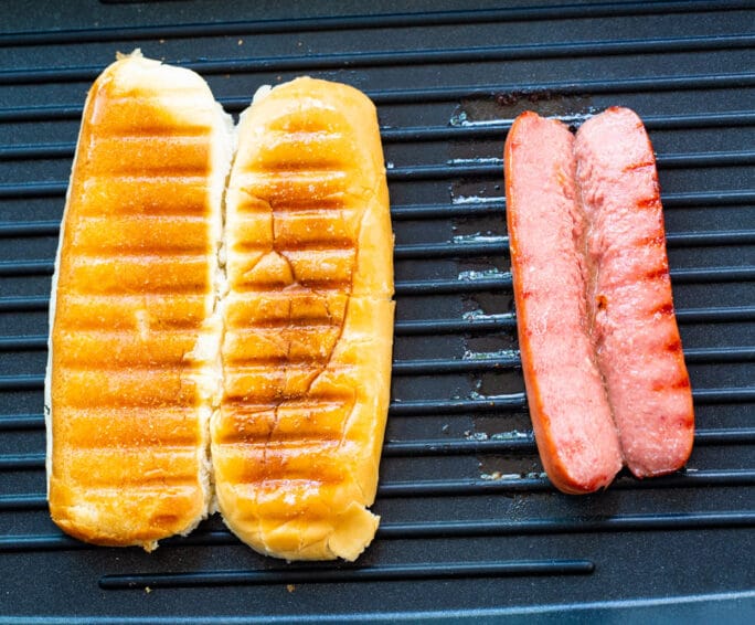 Grilled Cheese Hot Dogs - Spicy Southern Kitchen