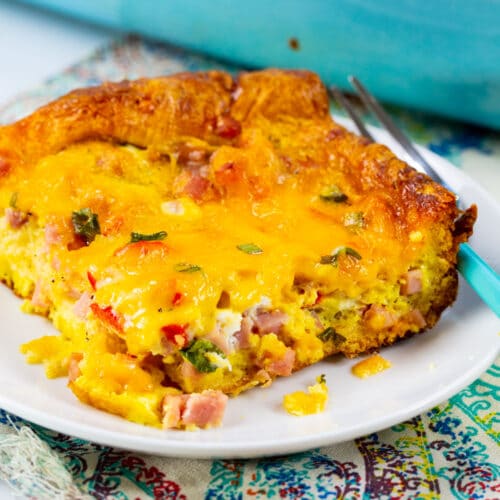 Ham and Cheese Crescent Breakfast Casserole - Spicy Southern Kitchen