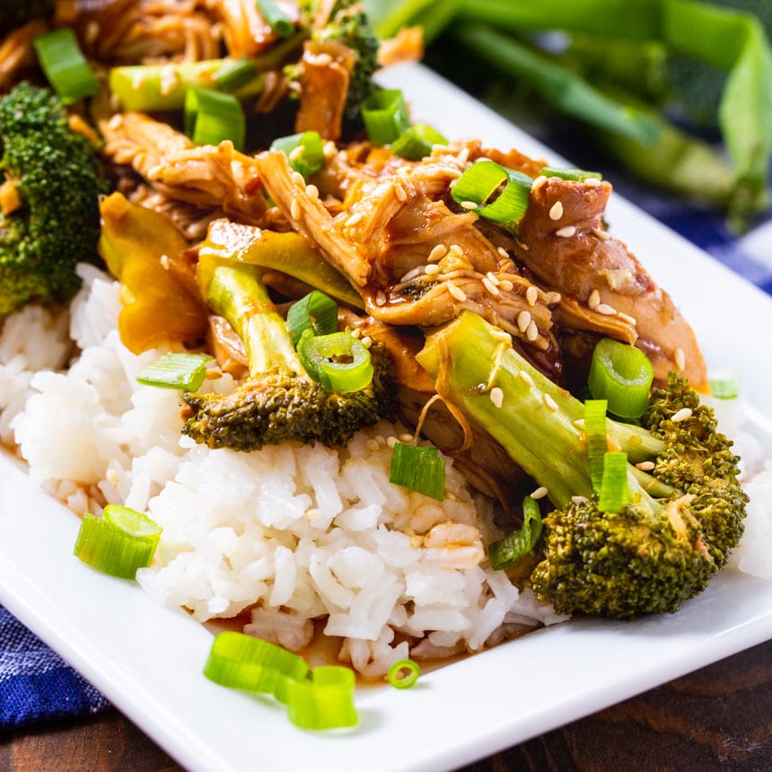 Slow Cooker Chicken and Broccoli over rice