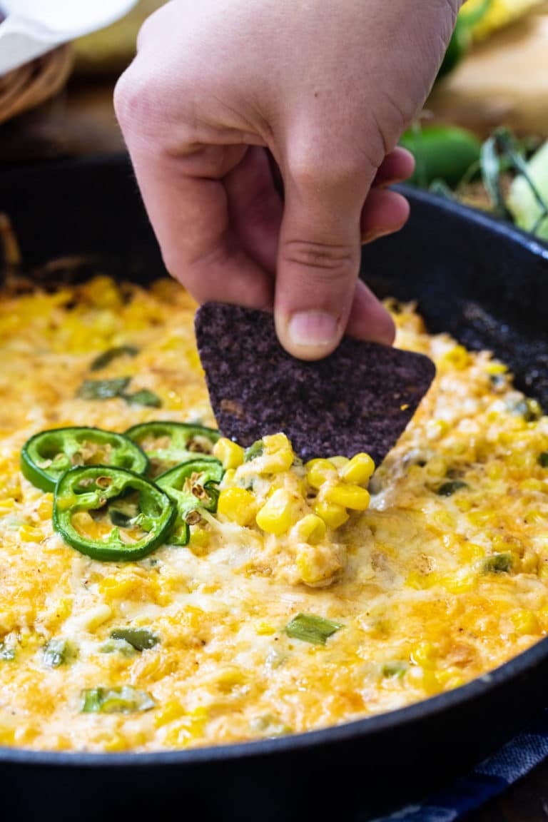Hot Corn Dip with Jalapenos Spicy Southern Kitchen