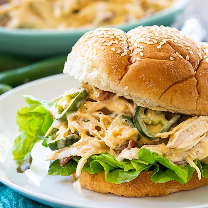 Jalapeno Popper Shredded Chicken Sandwich