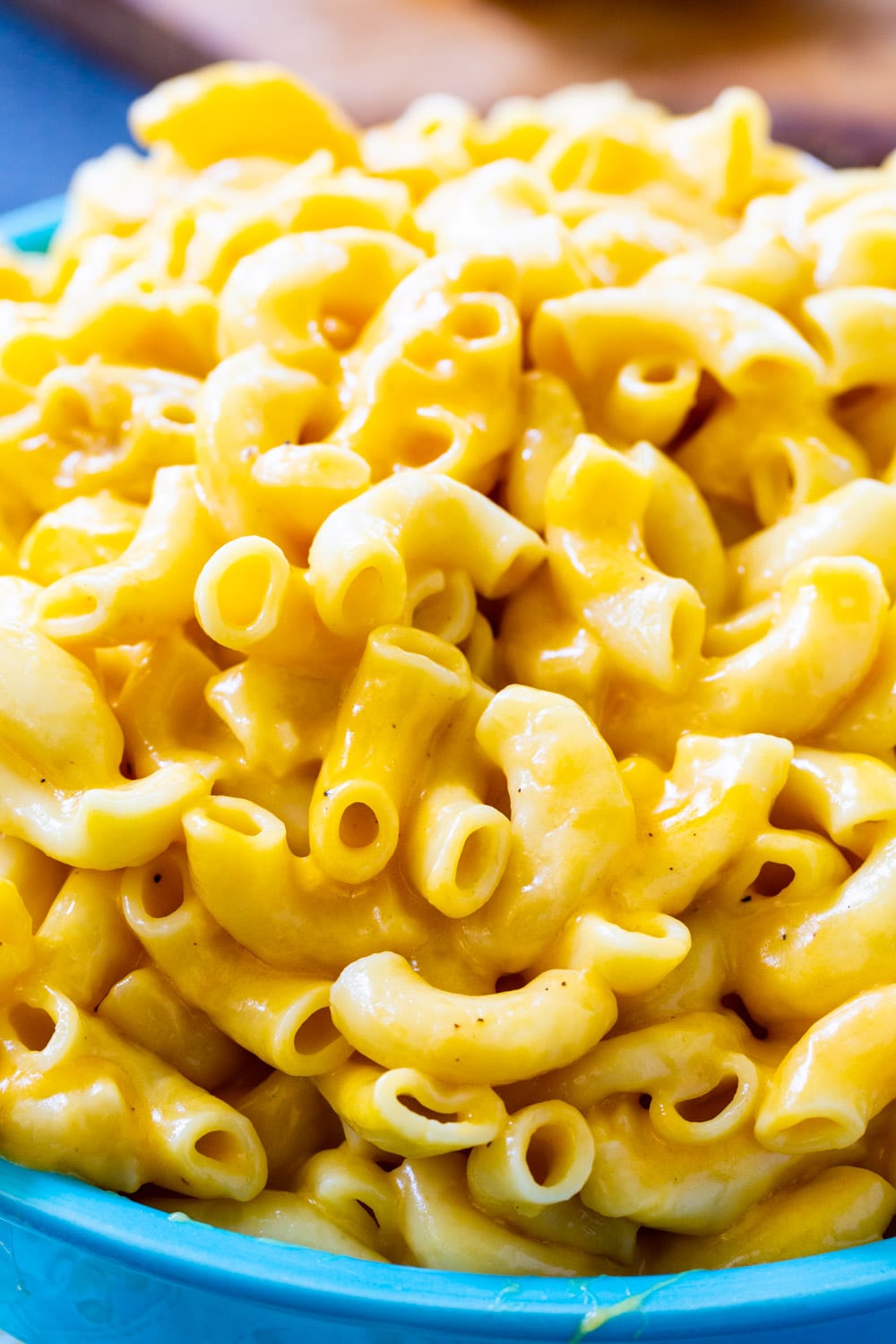 Close-up of Instant Pot Mac and Cheese